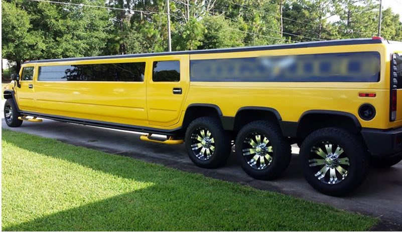 New Smyrna Beach Yellow Hummer Limo 